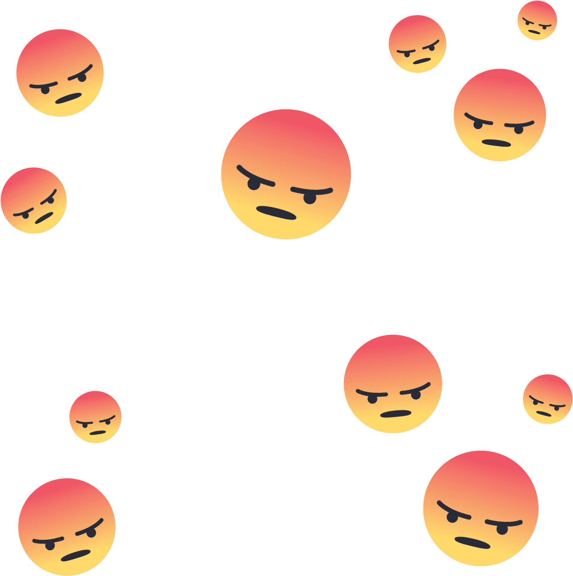 Angry Facebook Emoji Pattern PNG image