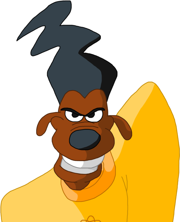 Angry Goofy Cartoon Character PNG image