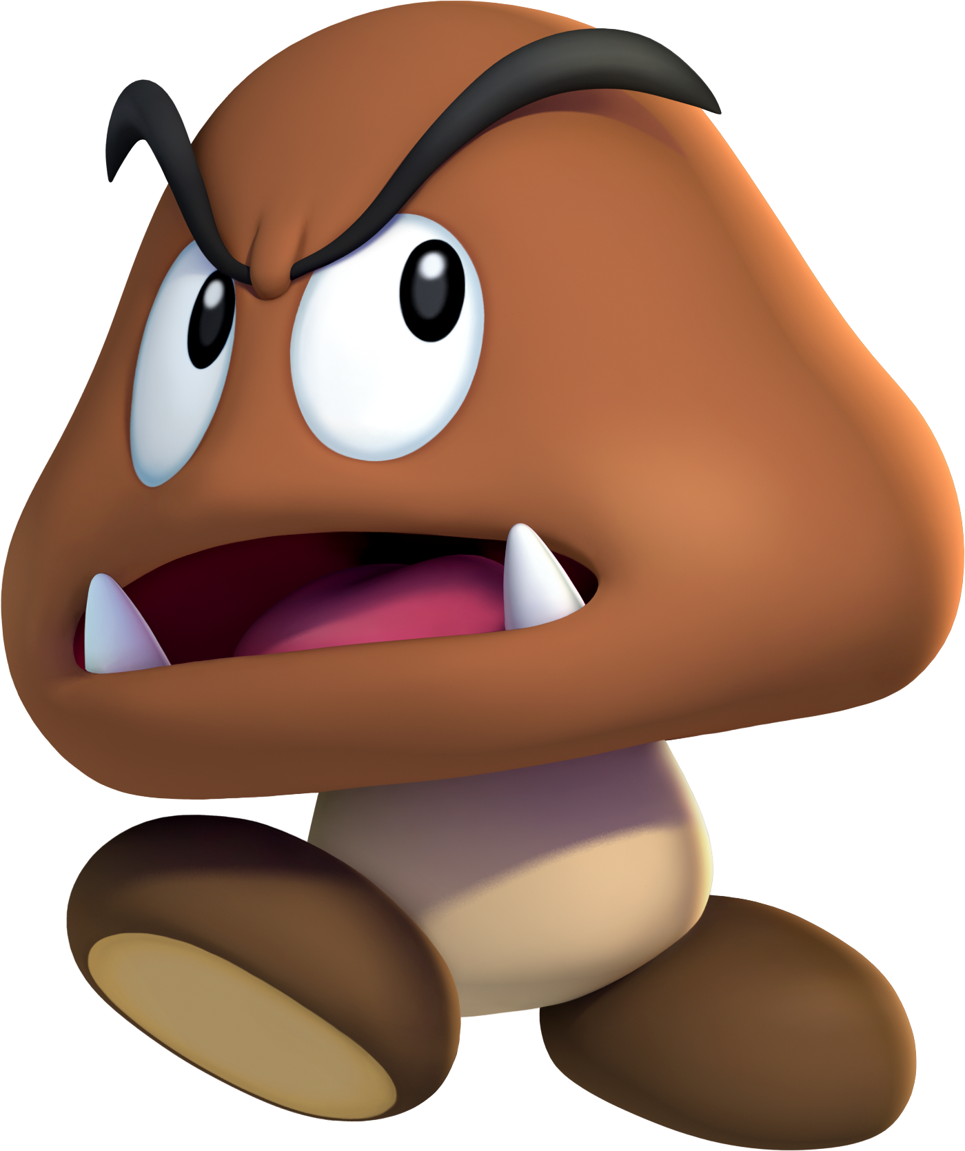 Angry_ Goomba_ Character_ Render PNG image