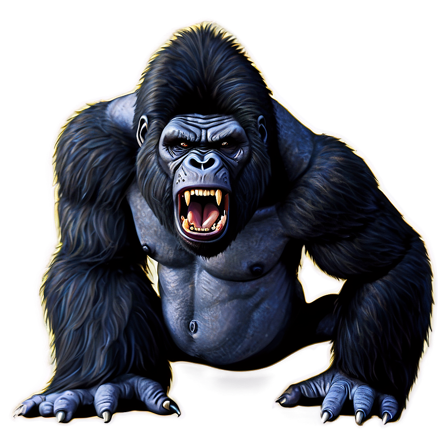 Angry Gorilla Clipart Png 06252024 PNG image