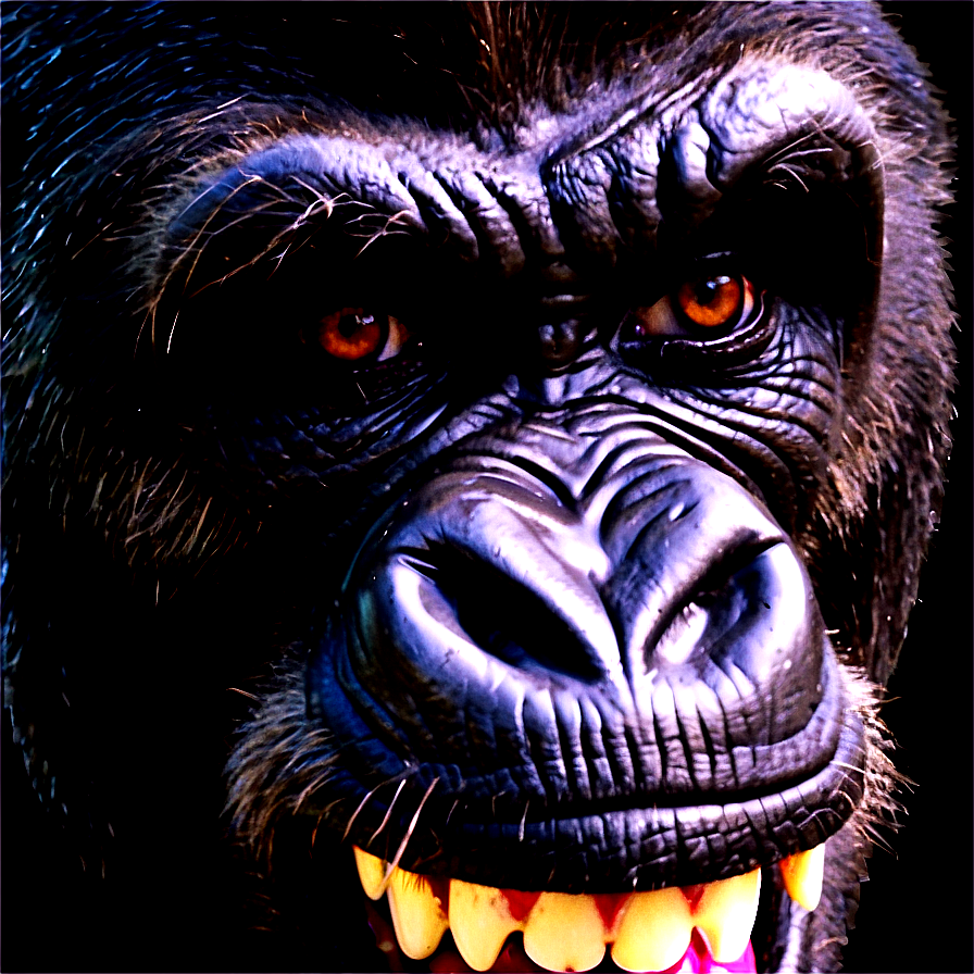 Angry Gorilla Face Close-up Png 06252024 PNG image