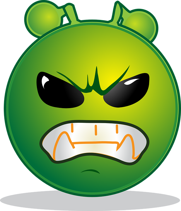 Angry_ Green_ Creature_ Vector PNG image