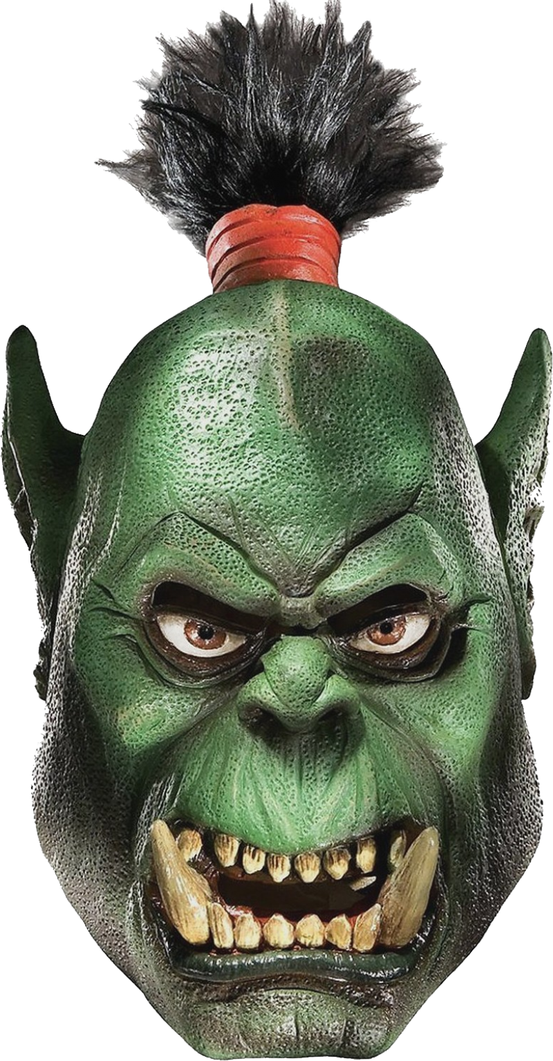 Angry Green Ogre Face PNG image