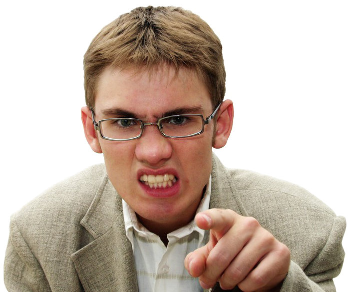 Angry Man Pointing PNG image