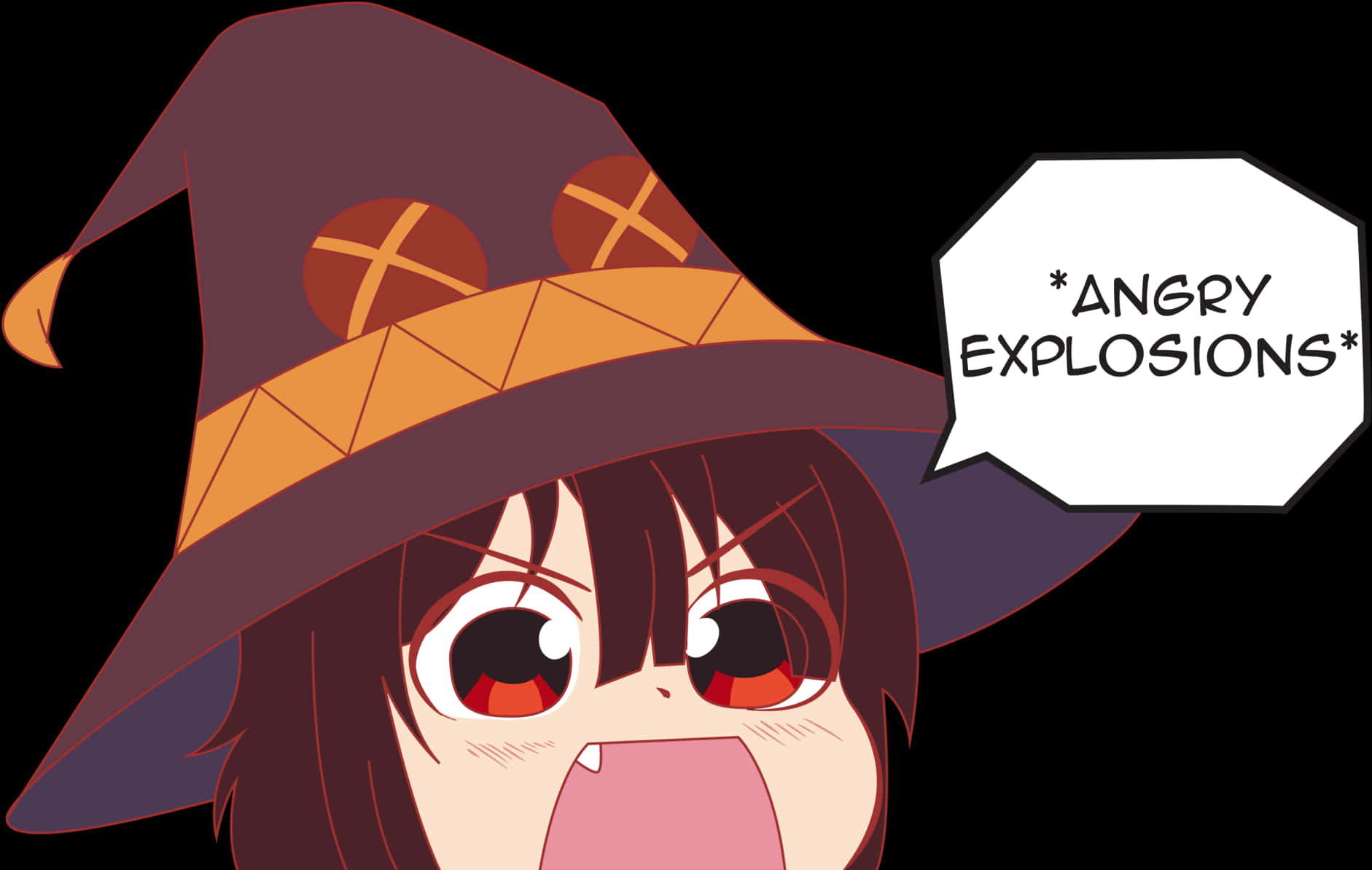 Angry Megumin Explosions PNG image