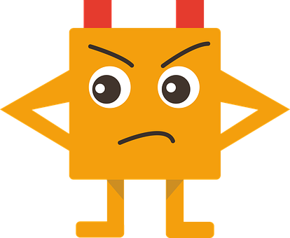 Angry Orange Character PNG image