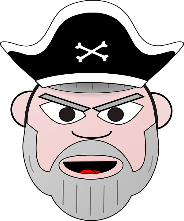 Angry Pirate Cartoon Graphic PNG image