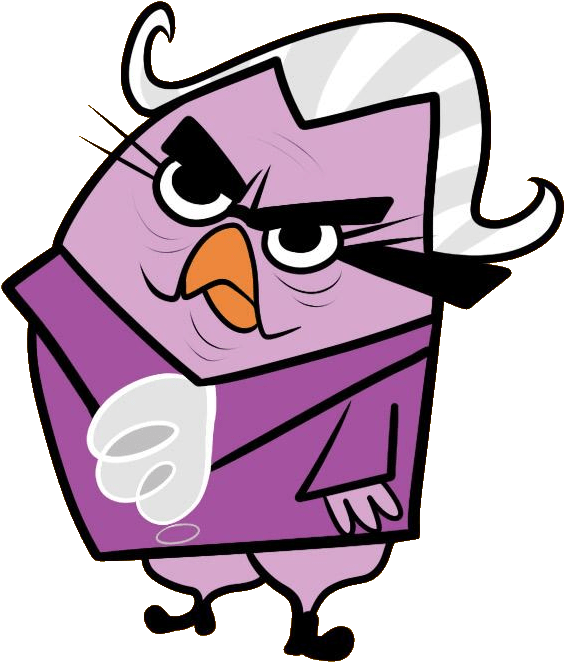 Angry Purple Cartoon Character PNG image