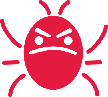 Angry Red Bug Icon PNG image