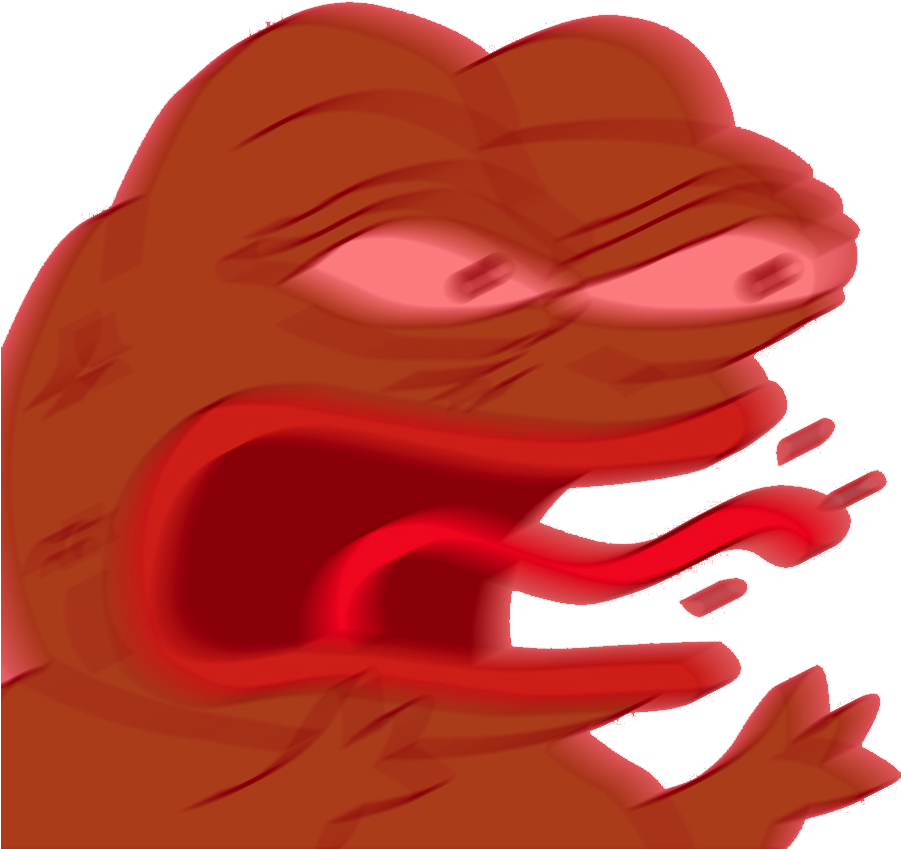 Angry Red Pepe Illustration PNG image
