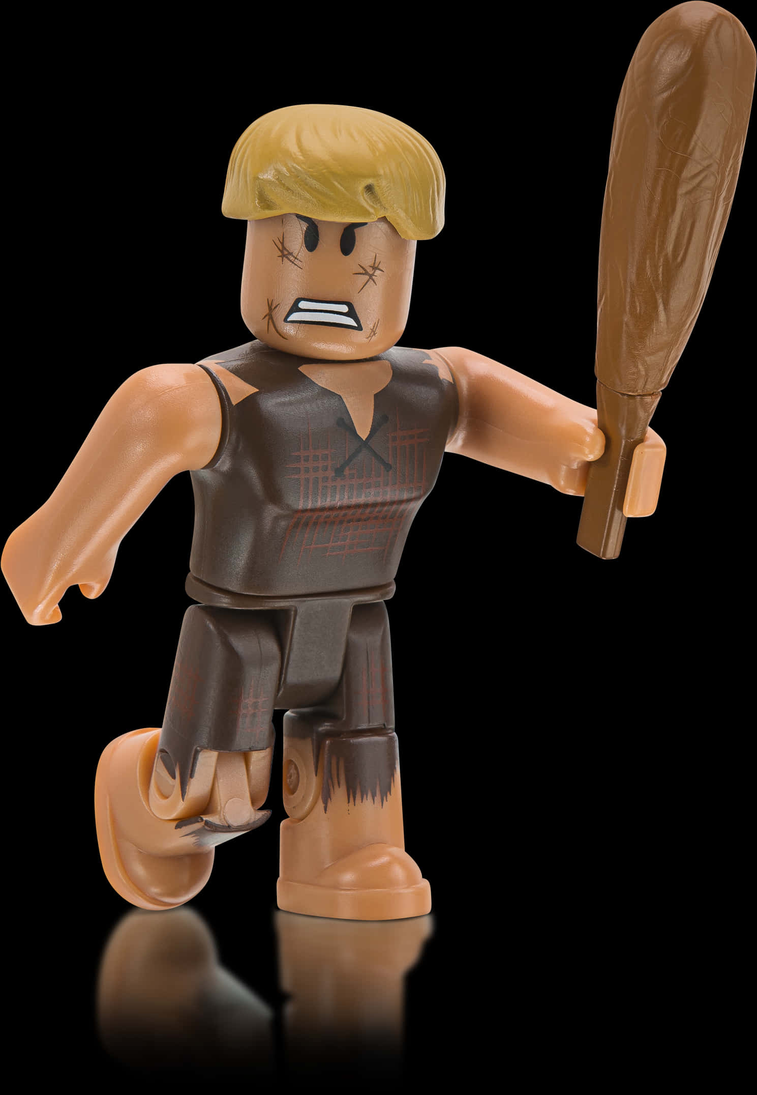 Angry Roblox Figure With Club PNG image