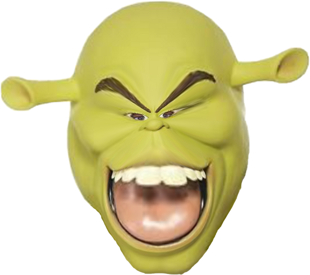 Angry Shrek Face Expression PNG image