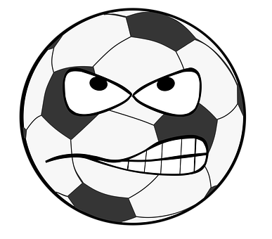 Angry Soccer Ball Cartoon PNG image