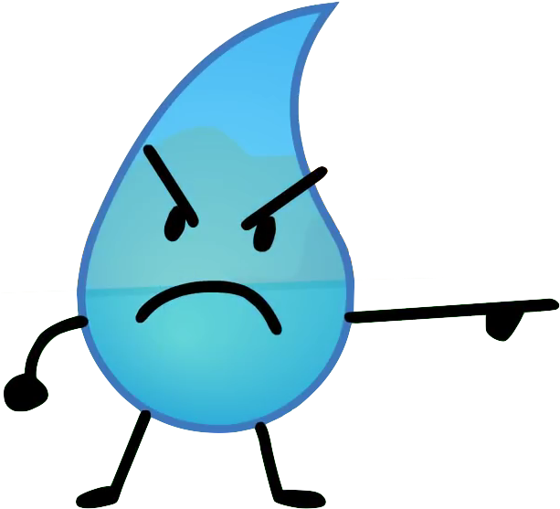 Angry Teardrop Character PNG image