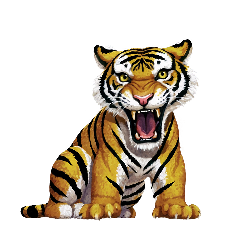 Angry Tiger B PNG image