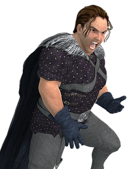 Angry Warrior Character PNG image