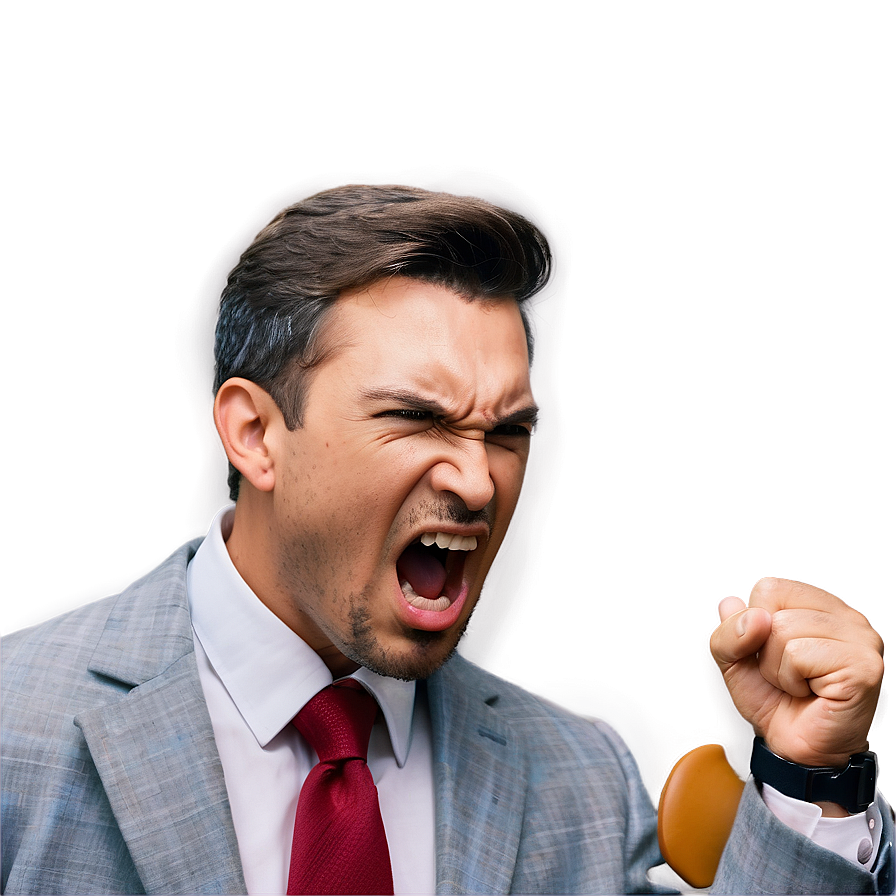 Angry Yelling Expression Png 13 PNG image