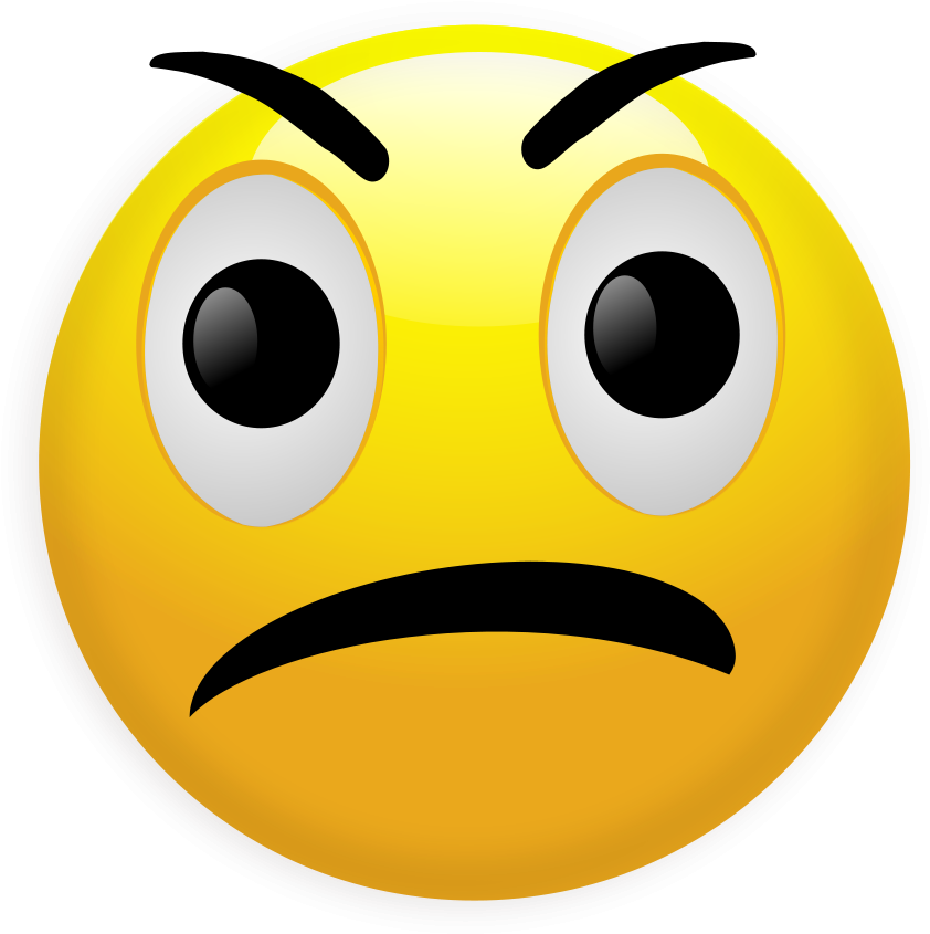 Angry Yellow Emoji Expression PNG image