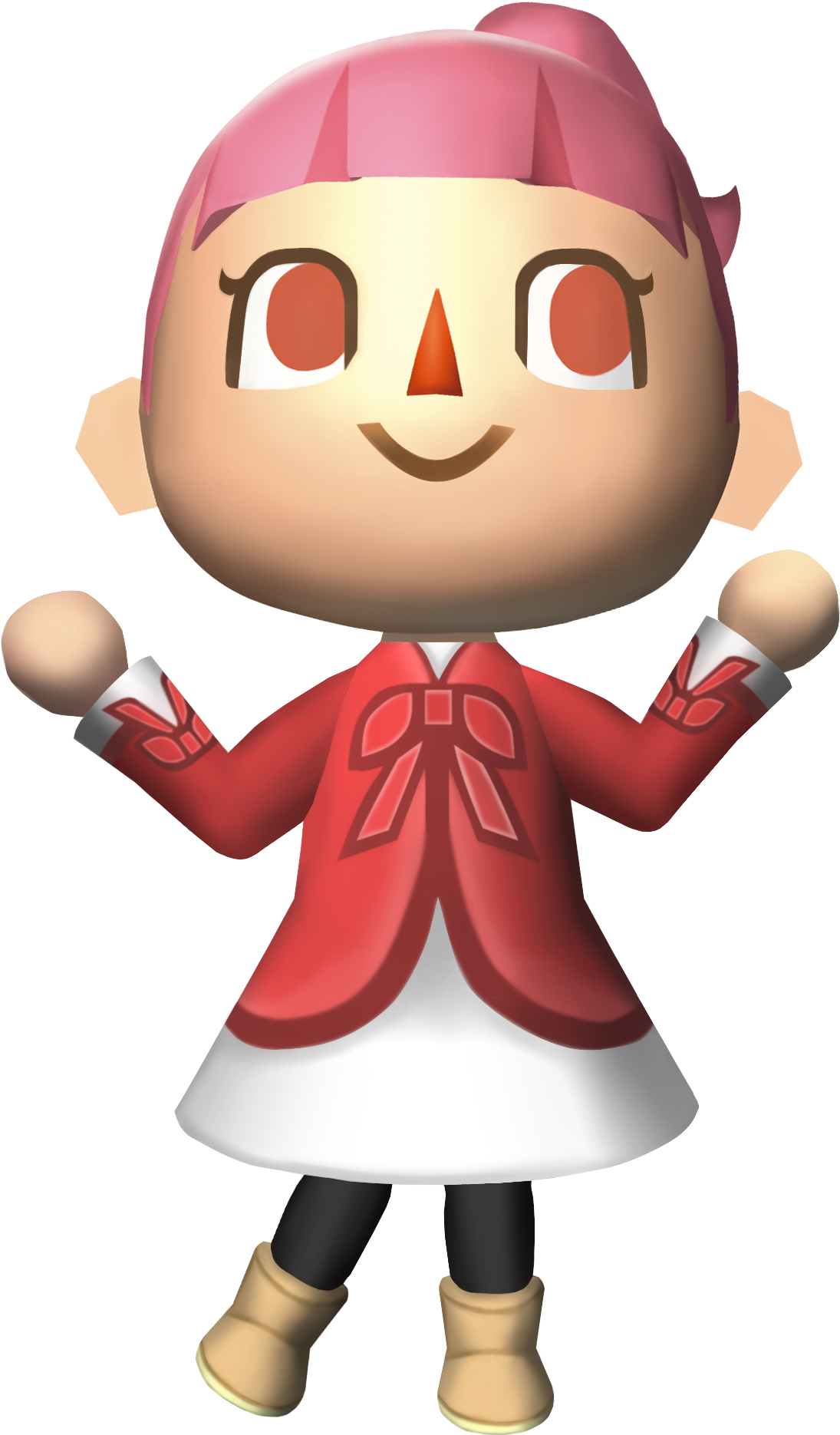 Animal Crossing Characterin Red Kimono PNG image