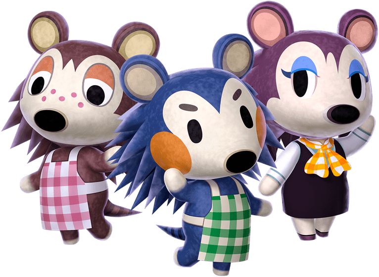 Animal Crossing Characters Mabel Sable Labelle PNG image