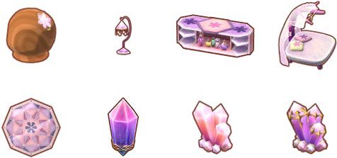 Animal Crossing Crystal Collection Items PNG image