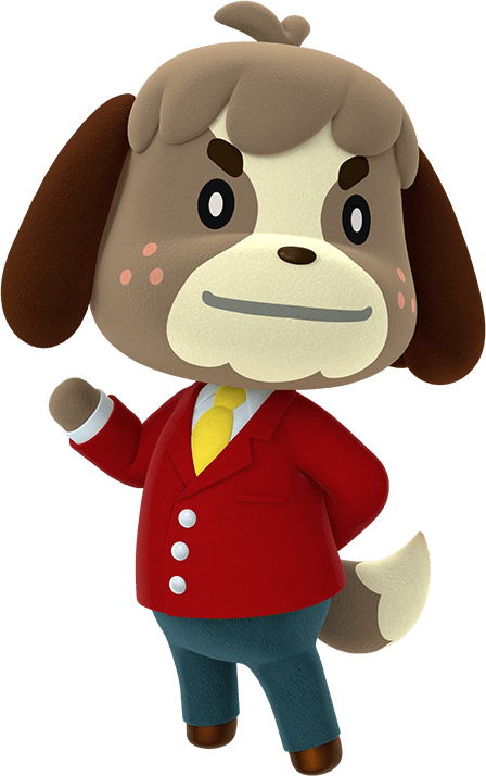 Animal Crossing Dog Character PNG image