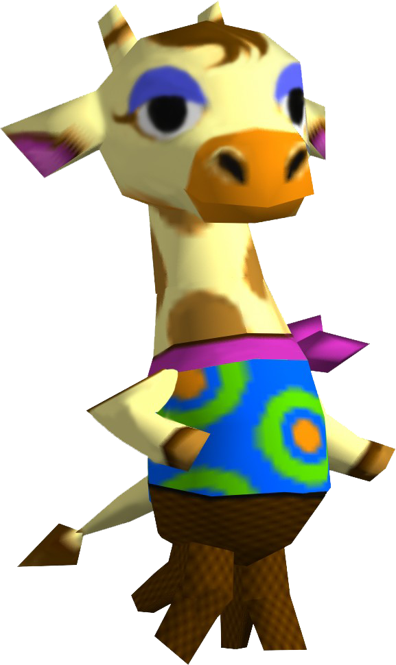 Animal Crossing Giraffe Character PNG image