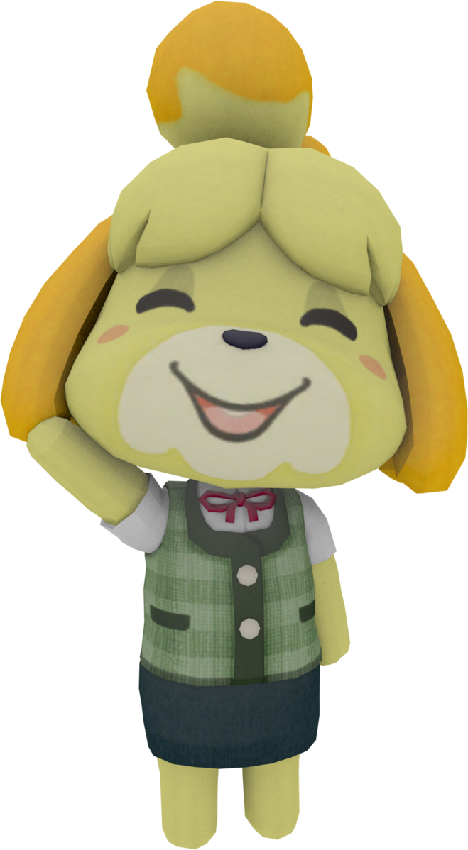 Animal Crossing Isabelle Smiling PNG image