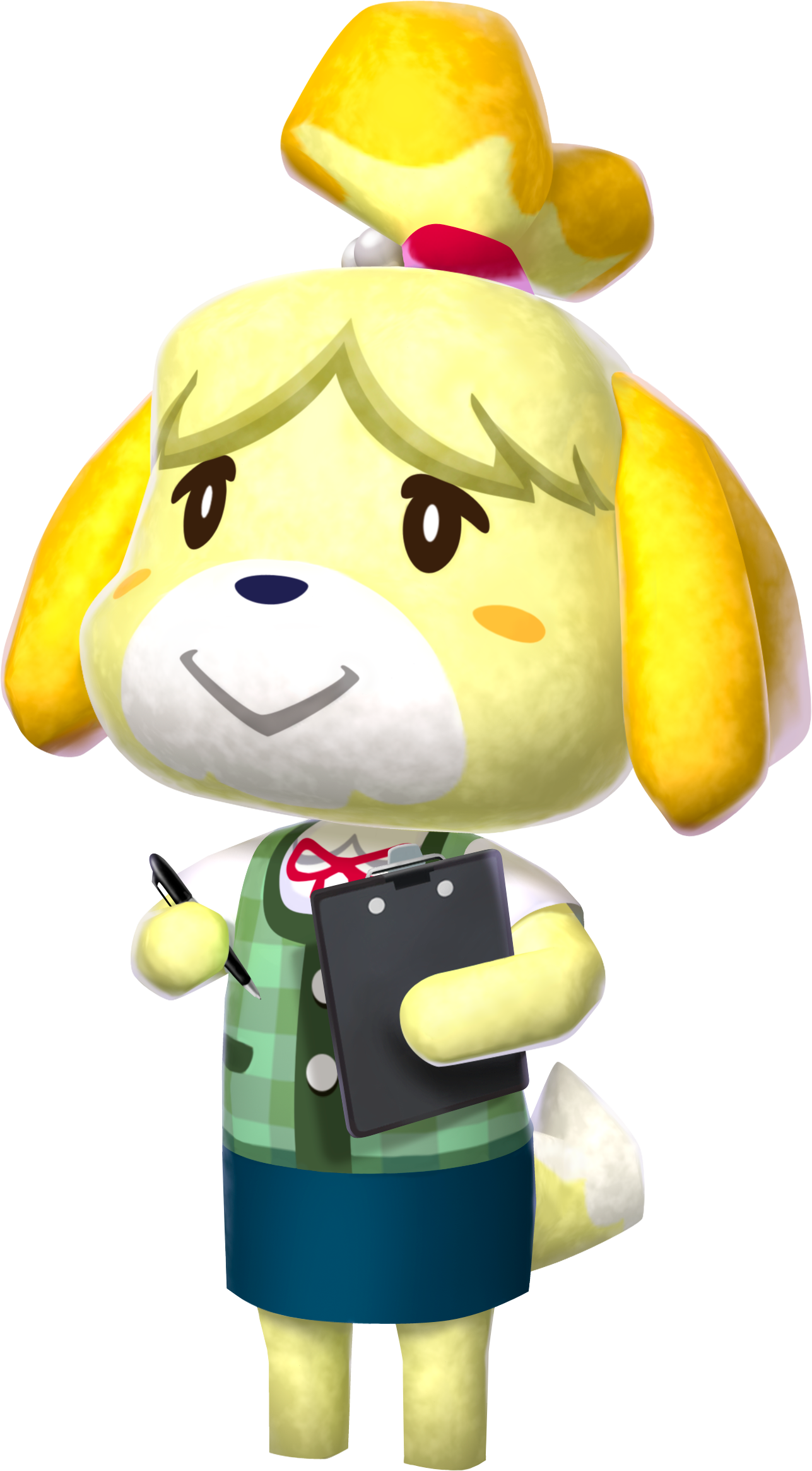 Animal Crossing Isabellewith Clipboard PNG image