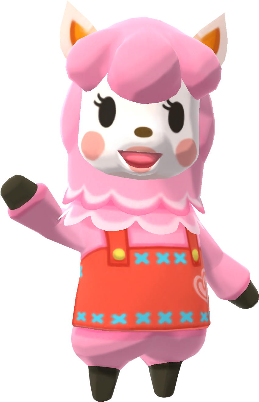 Animal Crossing Pink Sheep Villager PNG image