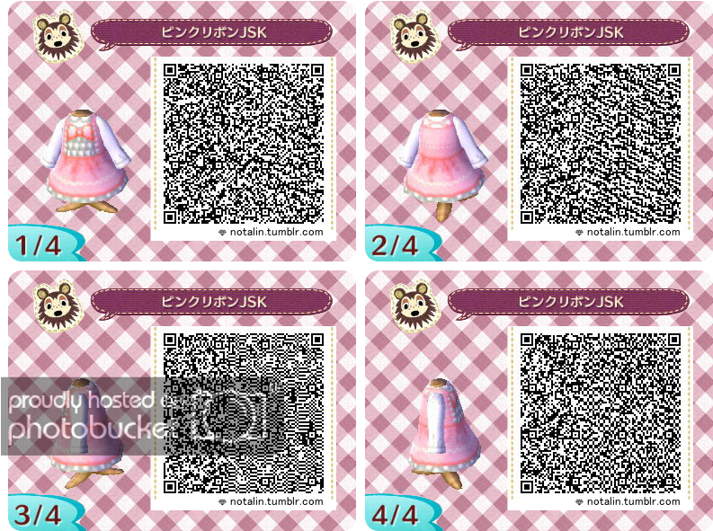 Animal Crossing Q R Codes Pink Dress Set PNG image