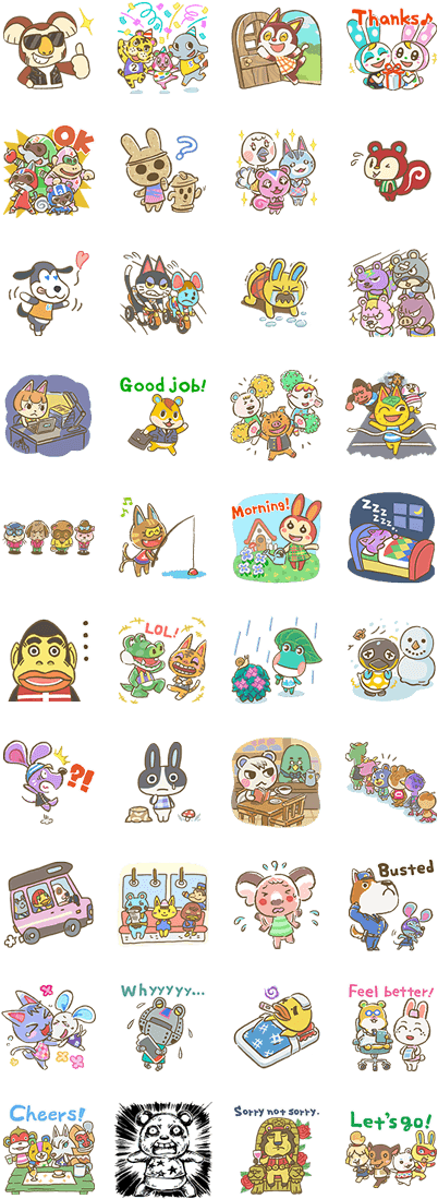 Animal Crossing Sticker Collection PNG image