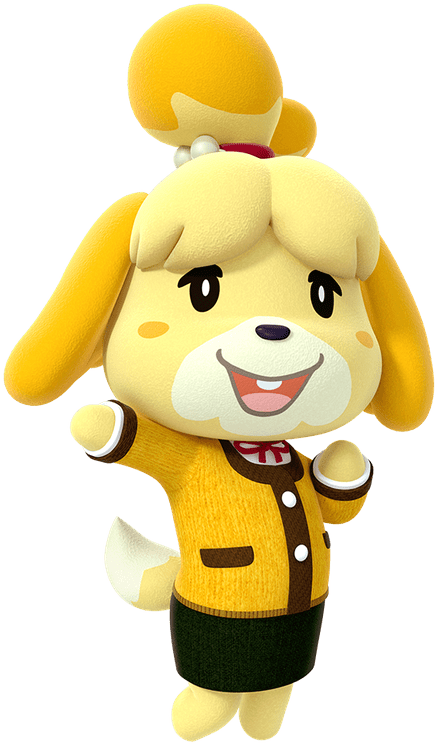 Animal Crossing Yellow Dog Character PNG image