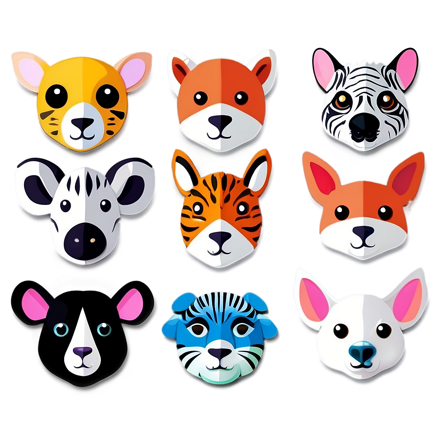 Animal Head Collection Png Nel PNG image