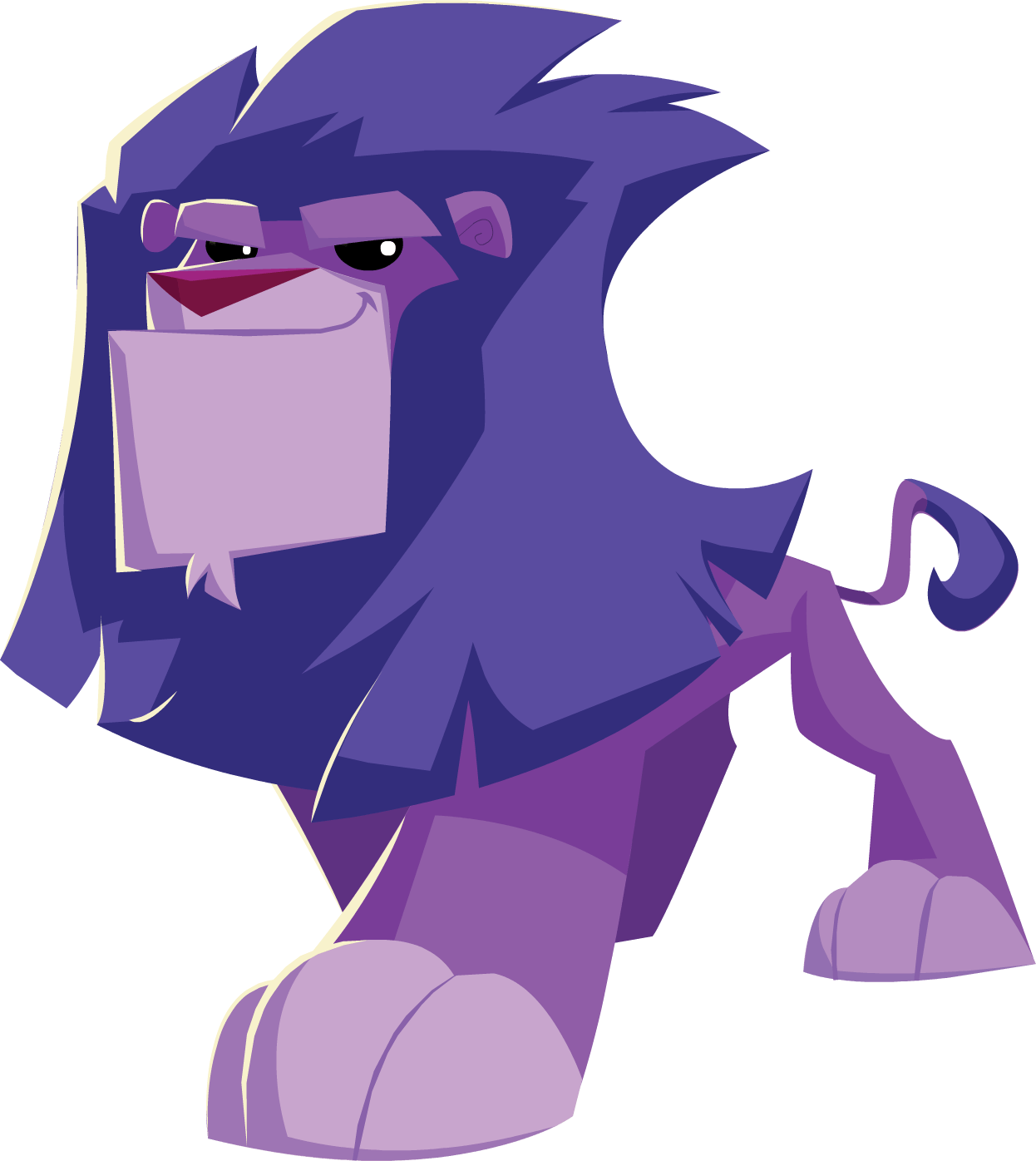 Animal_ Jam_ Purple_ Lion_ Character PNG image