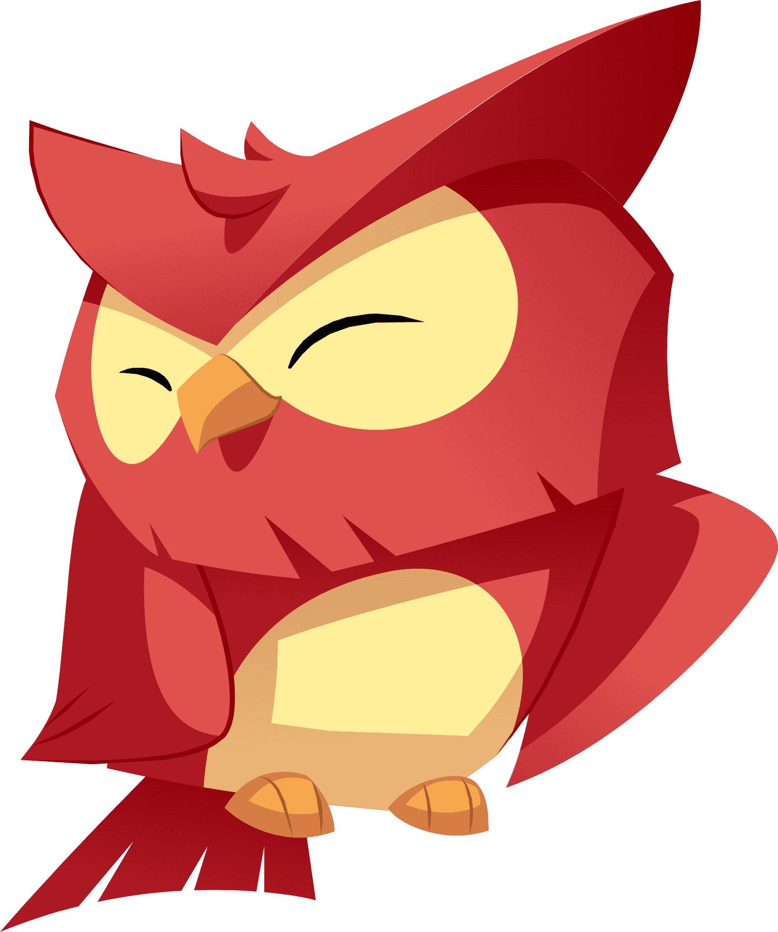 Animal Jam Red Owl Character PNG image