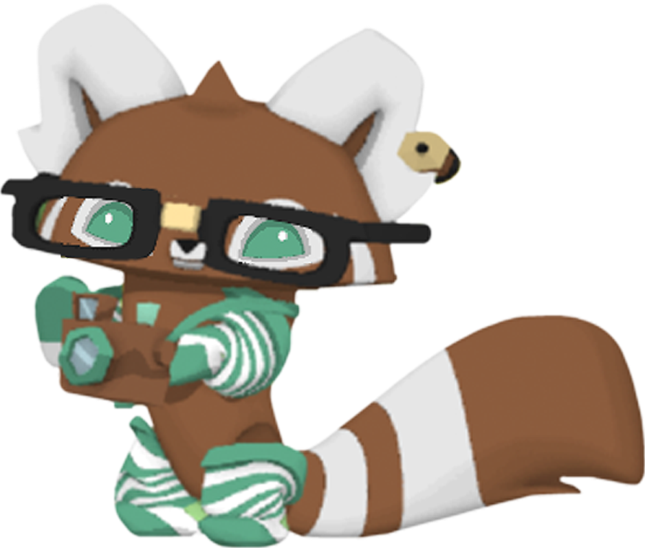 Animal Jam Stylish Raccoon Character PNG image