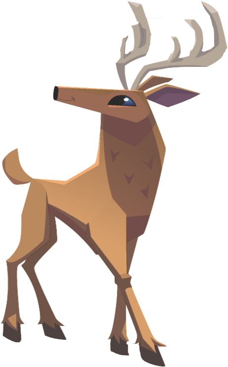 Animal_ Jam_ Stylized_ Deer_ Character PNG image