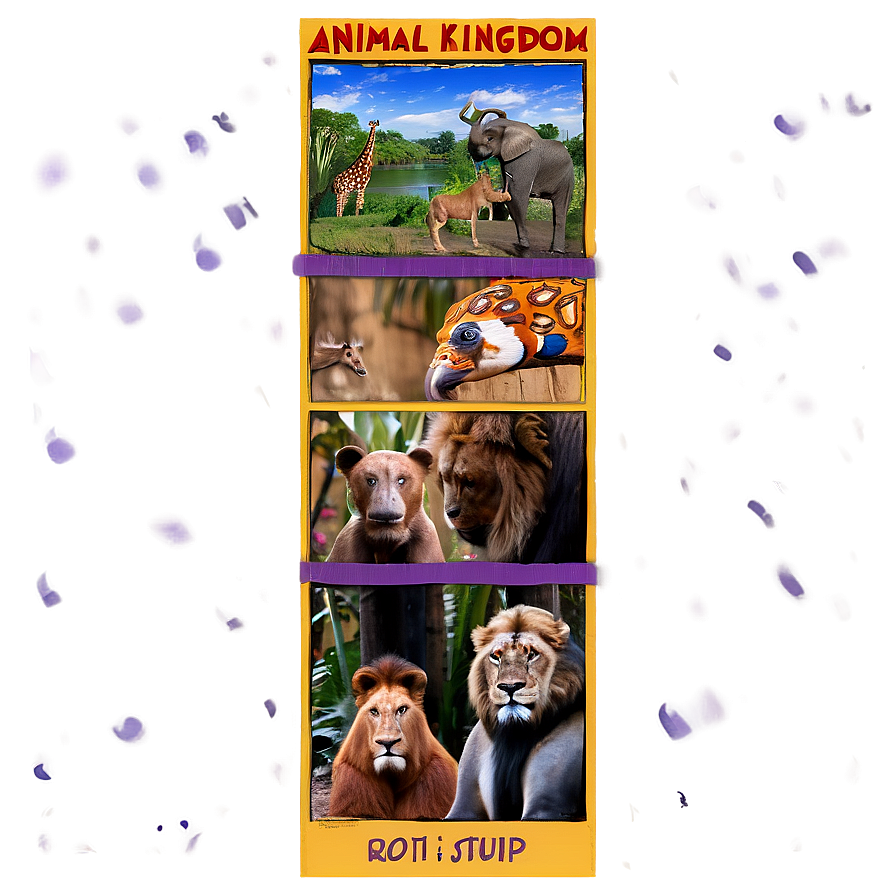 Animal Kingdom Photo Strip Png 06282024 PNG image