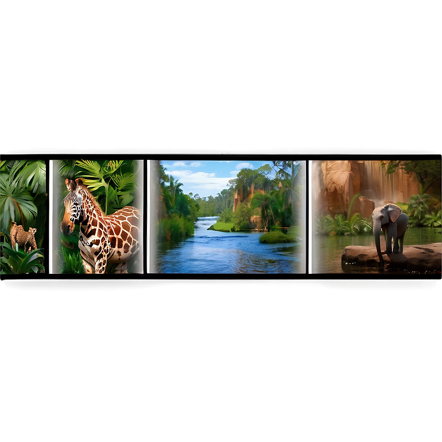 Animal Kingdom Photo Strip Png Itq51 PNG image