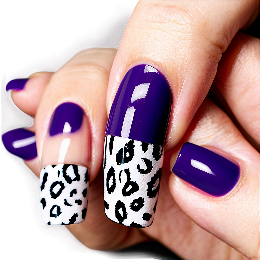 Animal Print Acrylic Nails Png 06202024 PNG image