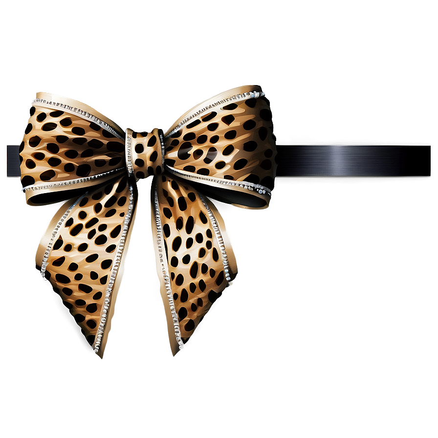 Animal Print Gift Bow Png 06132024 PNG image