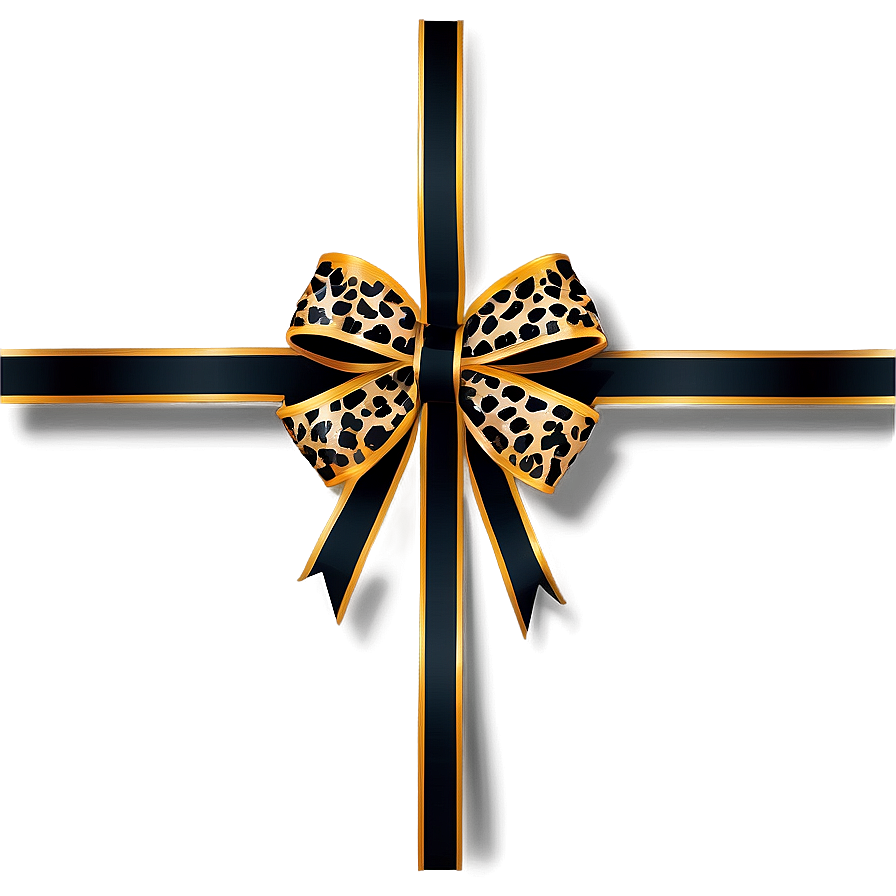 Animal Print Gift Bow Png Wtu PNG image