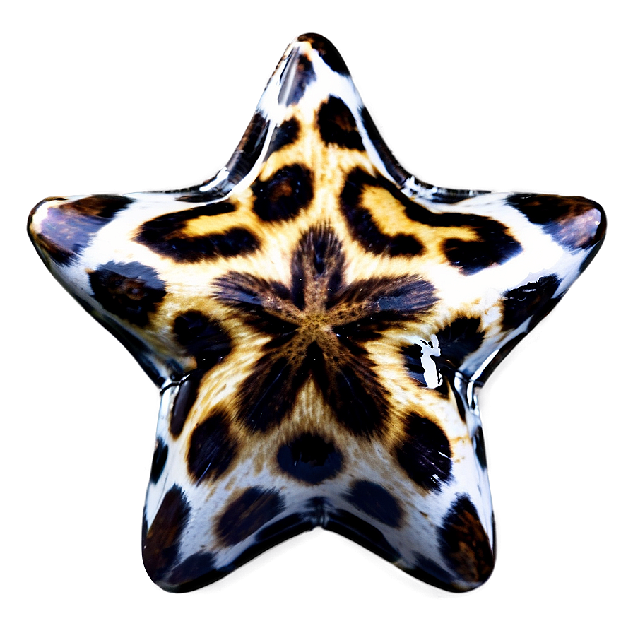 Animal Print Star Png Sqg PNG image