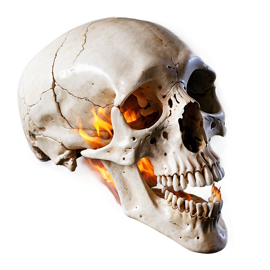 Animal Skull On Fire Png 64 PNG image