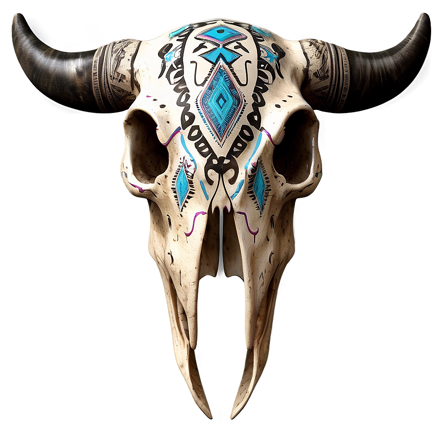 Animal Skull With Tribal Pattern Png 9 PNG image