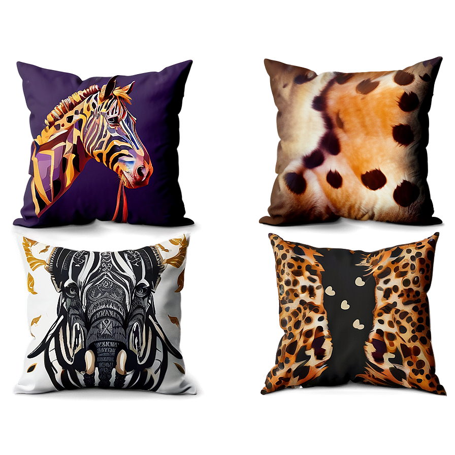 Animal Theme Throw Pillows Png Ylm56 PNG image