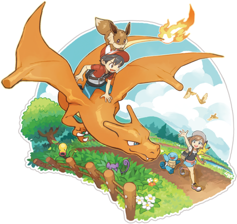 Animated Adventurewith Dragonand Characters PNG image