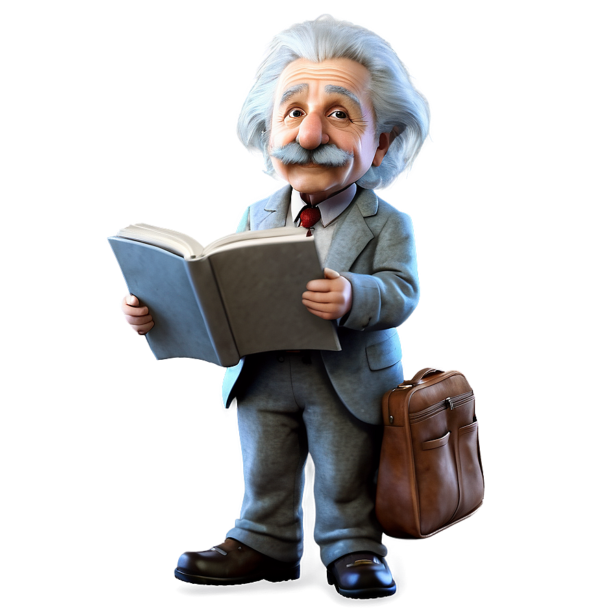 Animated Albert Einstein Character Png Con35 PNG image