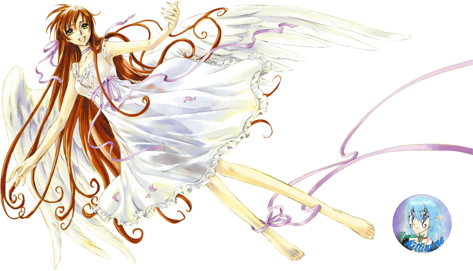 Animated Angel Fantasy Artwork PNG image